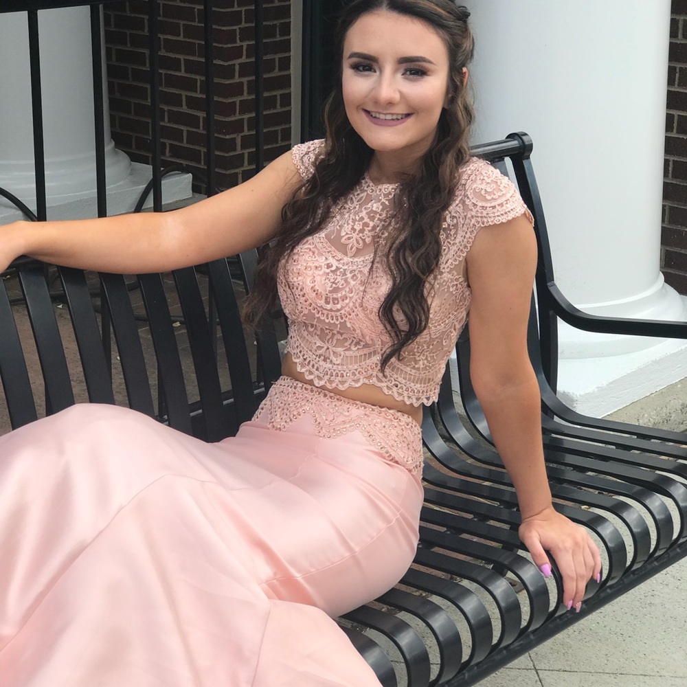 Two piece prom dress